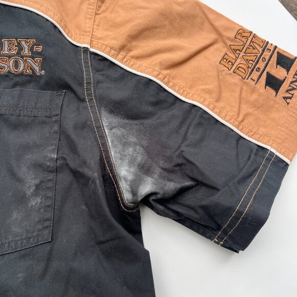 Harley-Davidson 110th Anniversary Dealer Shirt XL Black Orange 1903-2013 Short S - Picture 2 of 10